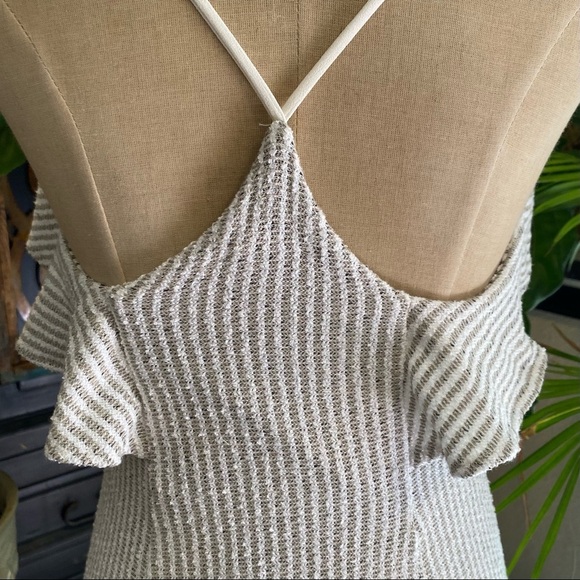 Zara textured stripe gray ruffled sundress - Picture 10 of 11